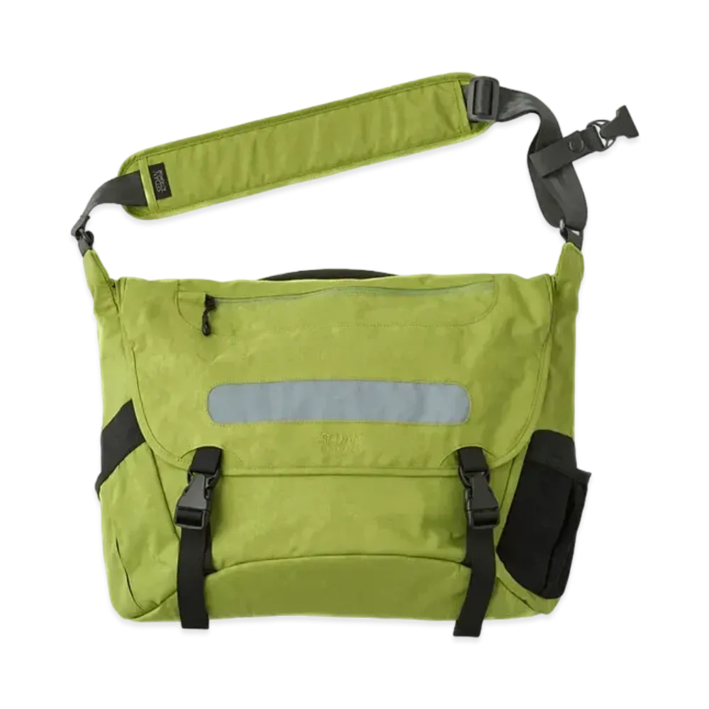 SEDAN ALL-PURPOSE Overdyed Nylon Messenger Bag "Vintage Lime"