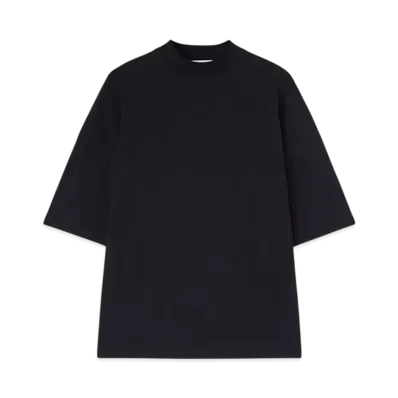 Jil Sander Men's Mock-Neck T-Shirt "Indigo"