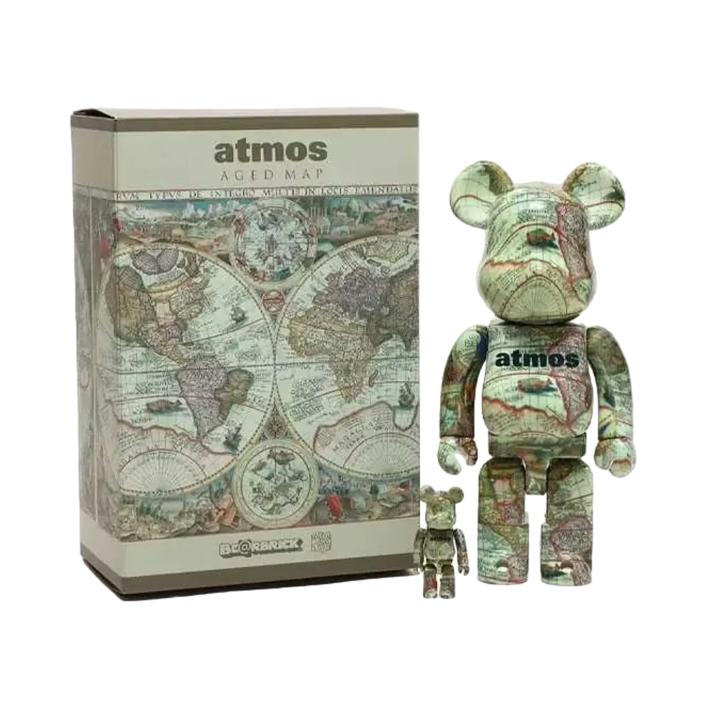 Bearbrick x Atmos Medicom Toy Aged Map 100%&400%