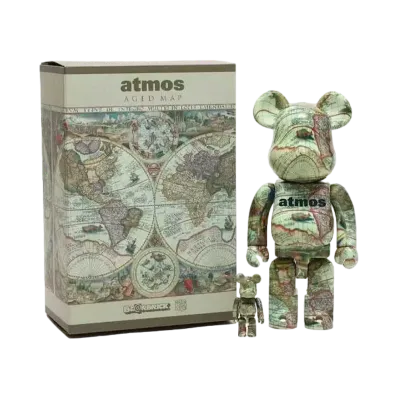 Bearbrick x Atmos Medicom Toy Aged Map 100%&400%