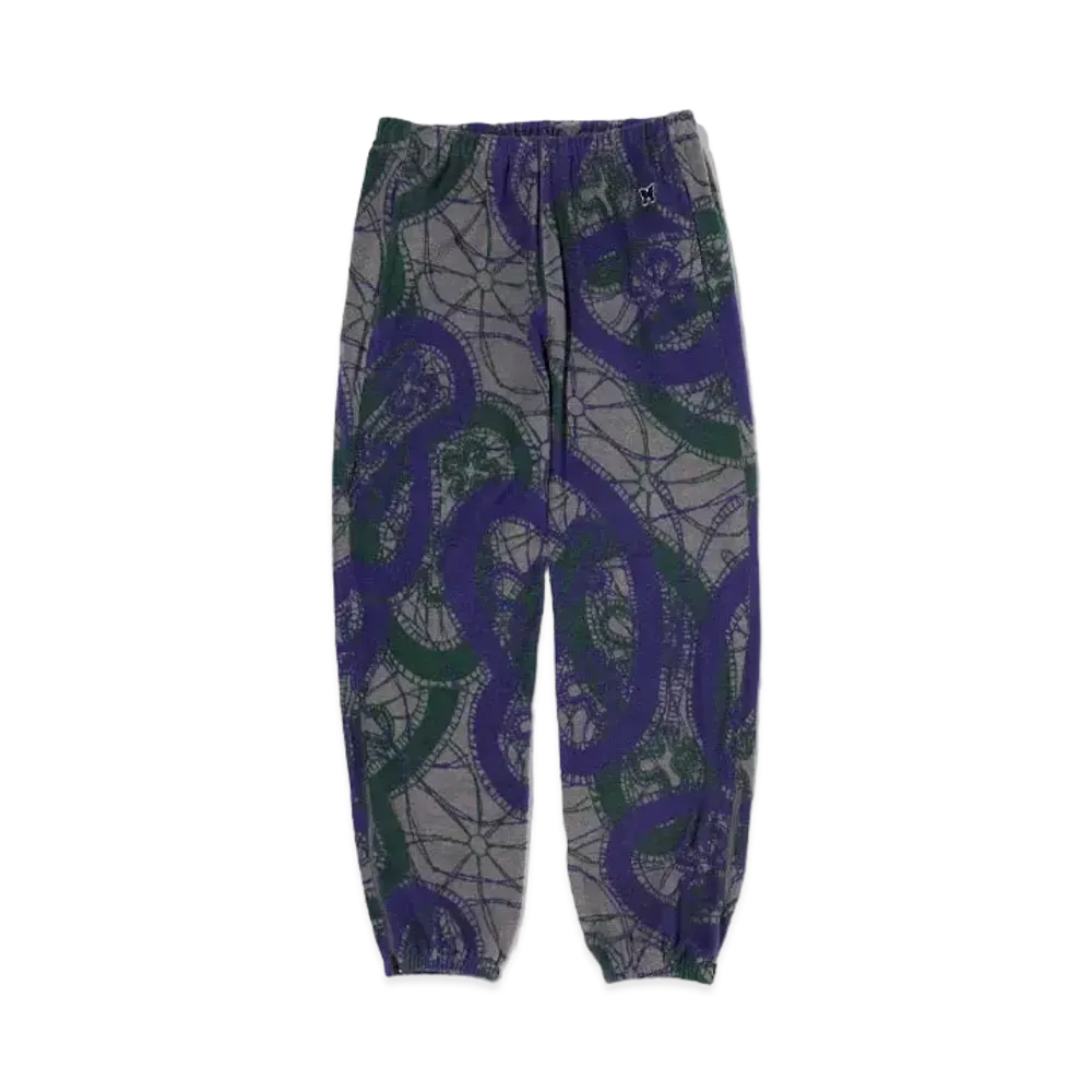 Needles ZIPPED SWEAT PANT - PAPILLON PILE JQ. "Blue"