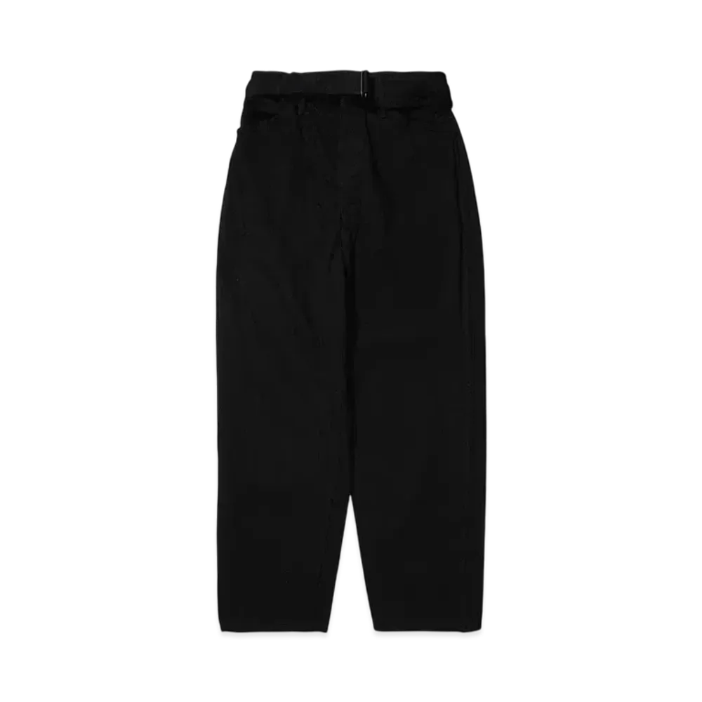 COMOLI Denim Belted Pants "Black"