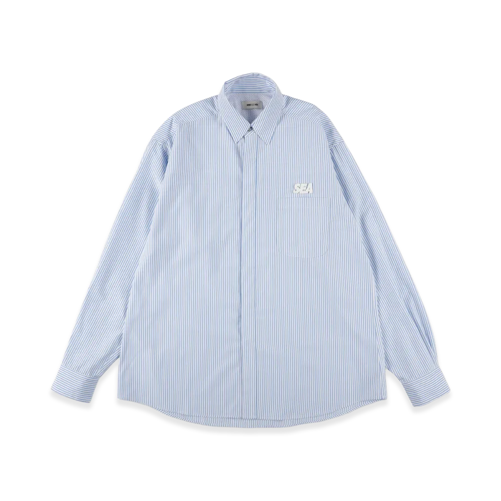WIND AND SEA Cozy Airflow Stripe Shirt "Blue"