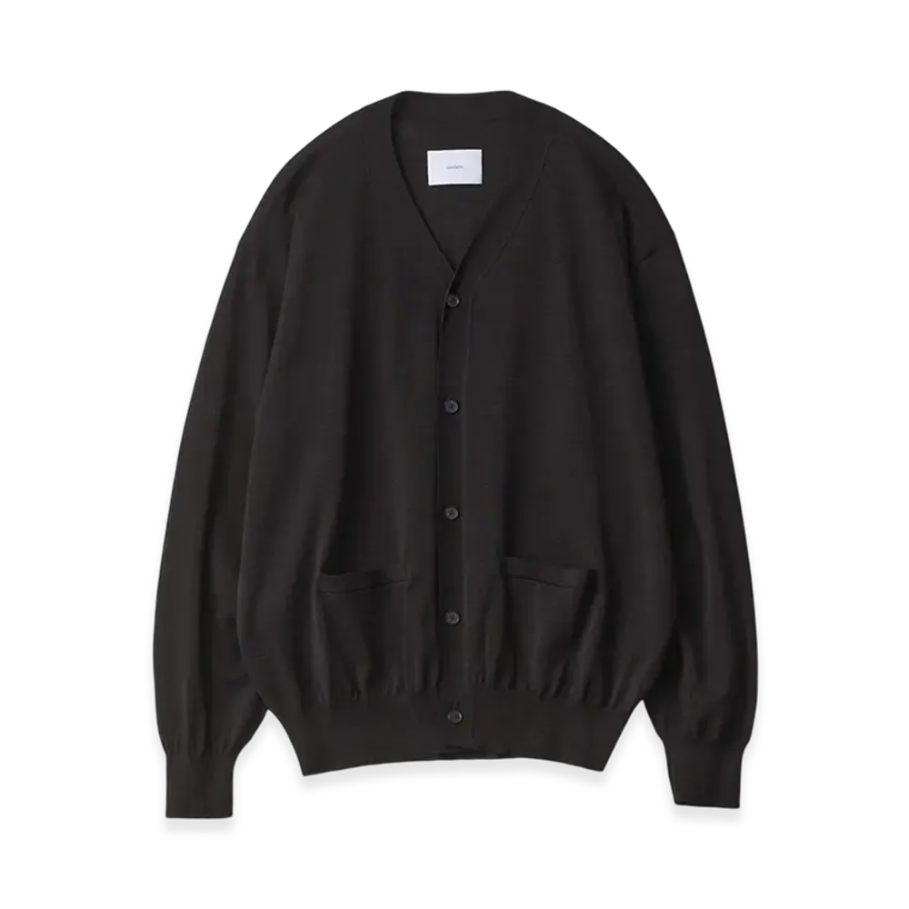 ssstein Wool Silk Knit Tucked Cardigan "Black"