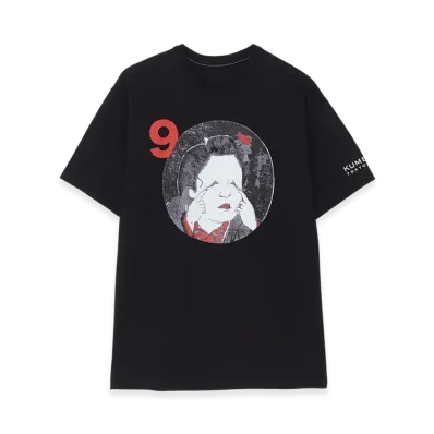 WILDSIDE x KUME 90th Otafuku Heavy Weight T-shirt "Black"