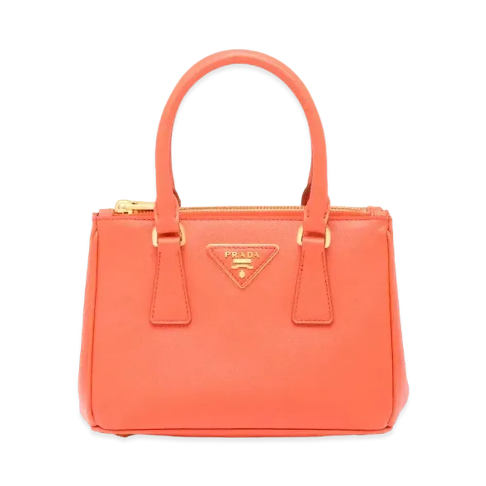 Prada Galleria Saffiano Leather Mini Bag "Orange"