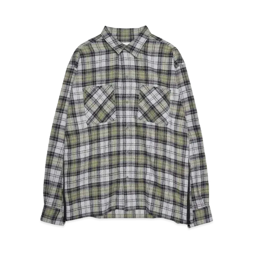 HOMBRE Nino VENTILATION OPEN COLOR SHIRT "YELLOW/GRAY"