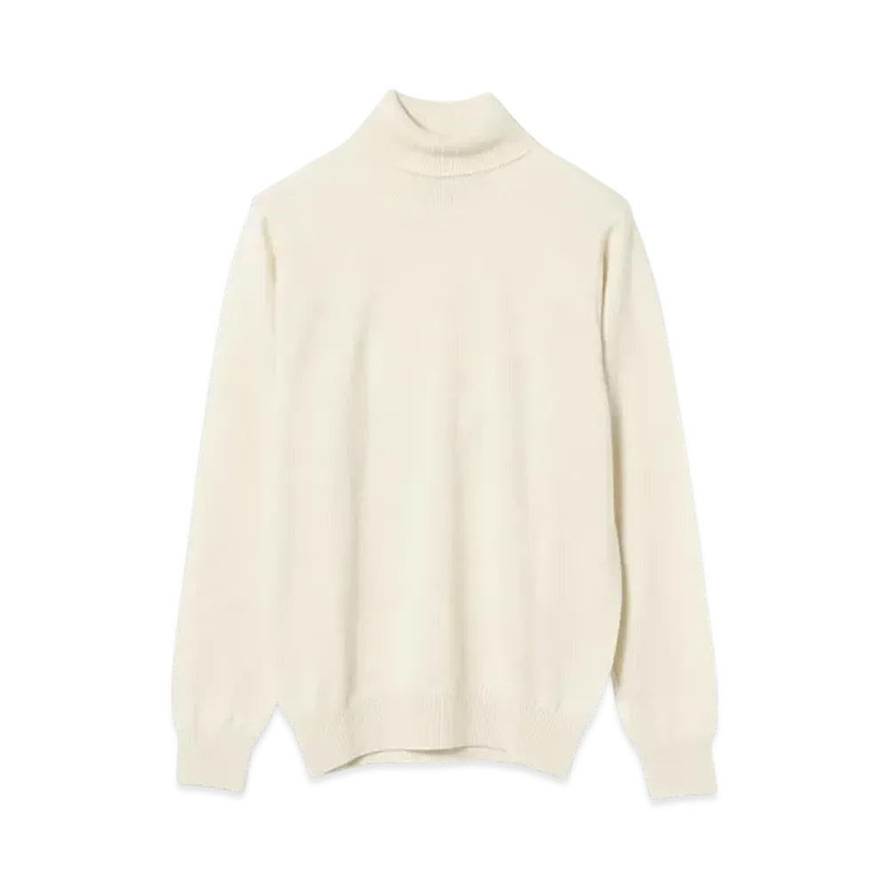 BEAMS Gim10 Gauge Cashmere Turtleneck "Kinari"