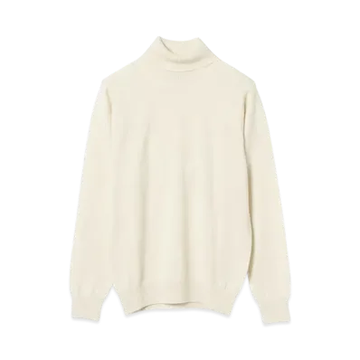 BEAMS Gim10 Gauge Cashmere Turtleneck "Kinari"