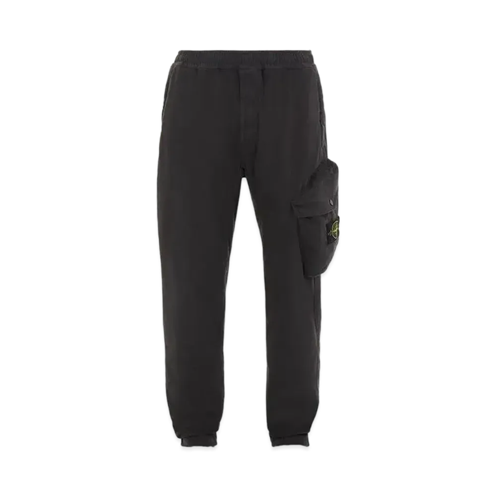 Stone Island 30104 BRUSHED TEXTURED RECYCLED COTTON_REGULAR TAPERED FIT "Steel Grey"