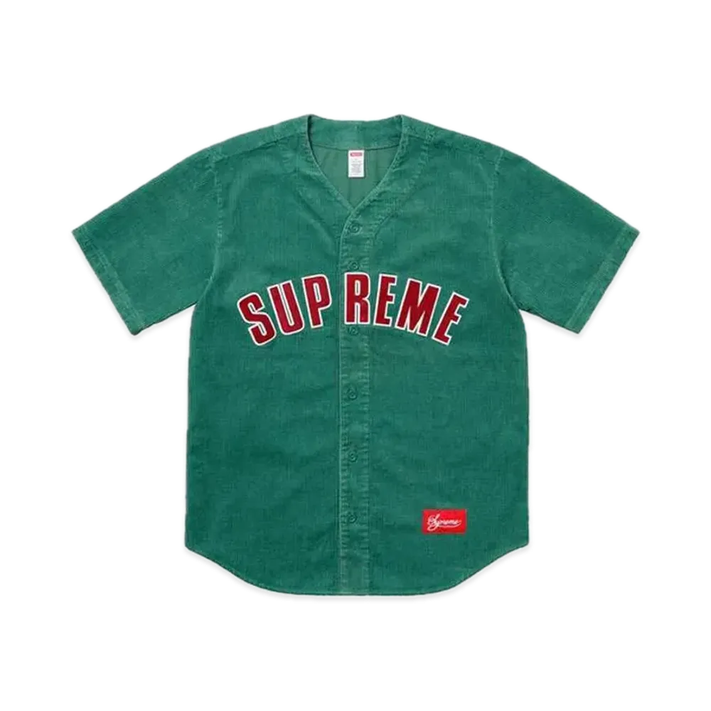 シュプリーム コーディロイ ベースボール ジャージ "ダスティー ティール"