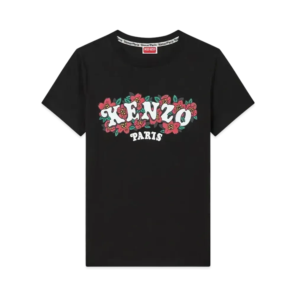 KENZO VERDY MARKET Cotton T-Shirt "Black"