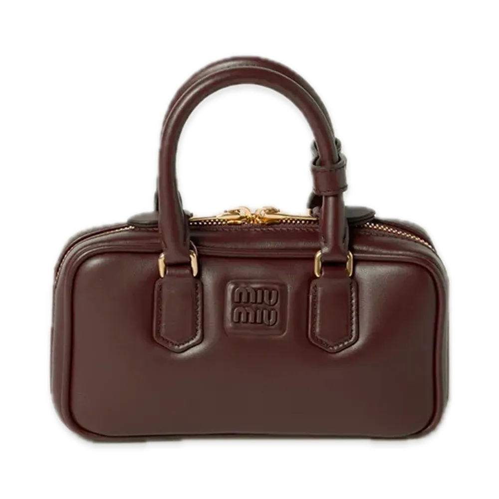 MIU MIU Arcadie Leather Mini Bag "Brown"