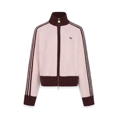 adidas Originals Women's Knit Track Top Jacket "Pink/Brown"
