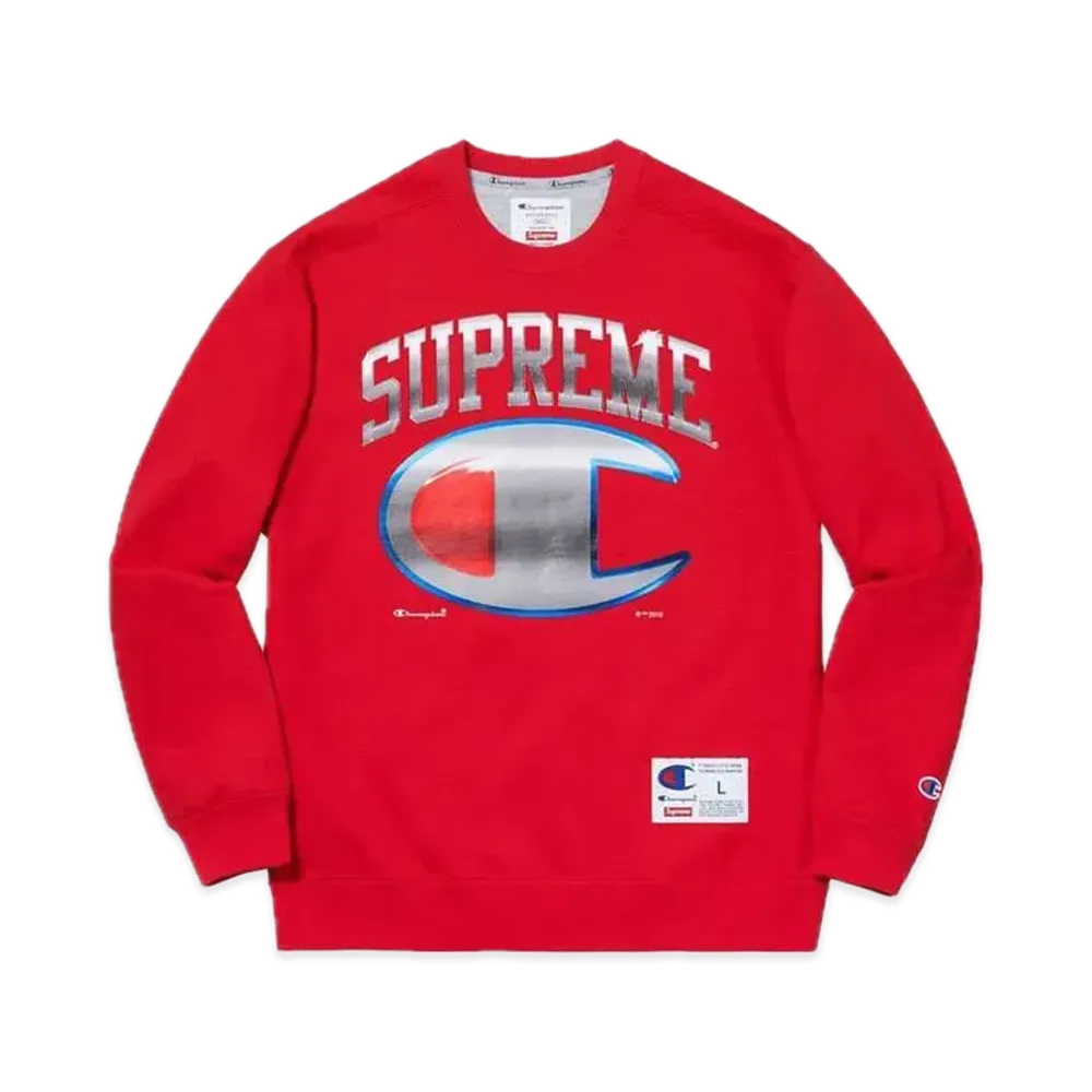 Supreme x Champion Chrome Crewneck "Red"