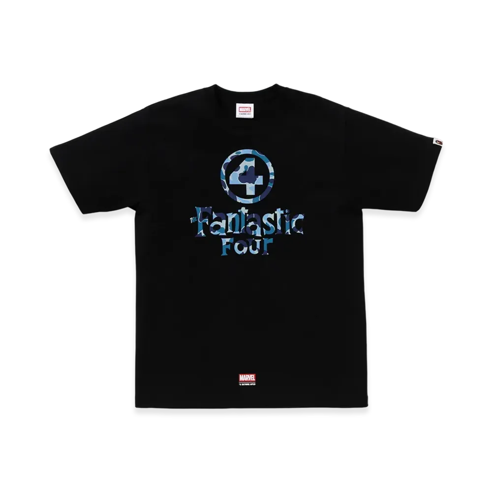 A BATHING APE x MARVEL FANTASTIC FOUR Logo Tee "Black"