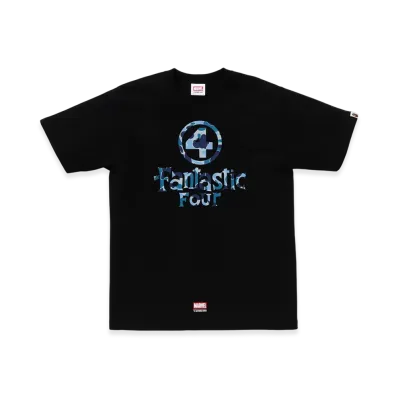A BATHING APE x MARVEL FANTASTIC FOUR Logo Tee "Black"