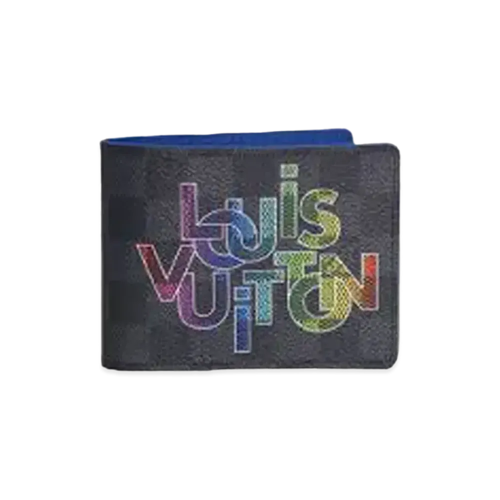 Louis Vuitton Multiple Wallet Damier Graphite Link "Bleu Clair"