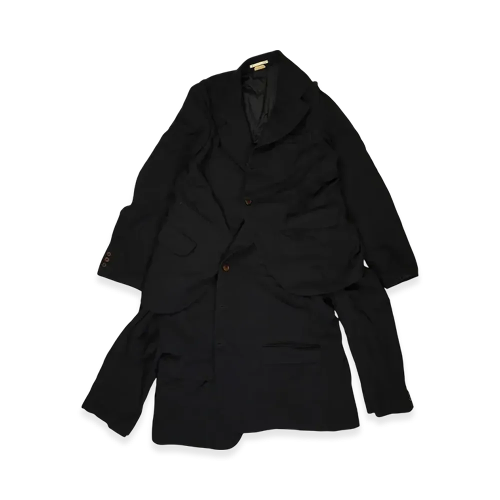 COMME des GARCONS HOMME PLUS 2-Tier Tailored Jacket "Black"