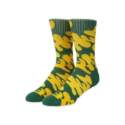 HUF Spring 24 Trip Crew Socks "Green"