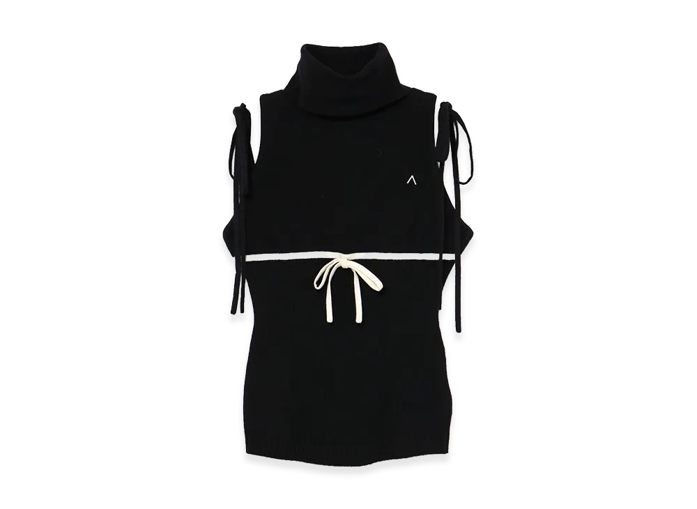 andmary Adele ribbon tank Black 黒 ANDMARY】Angie ribbon tank