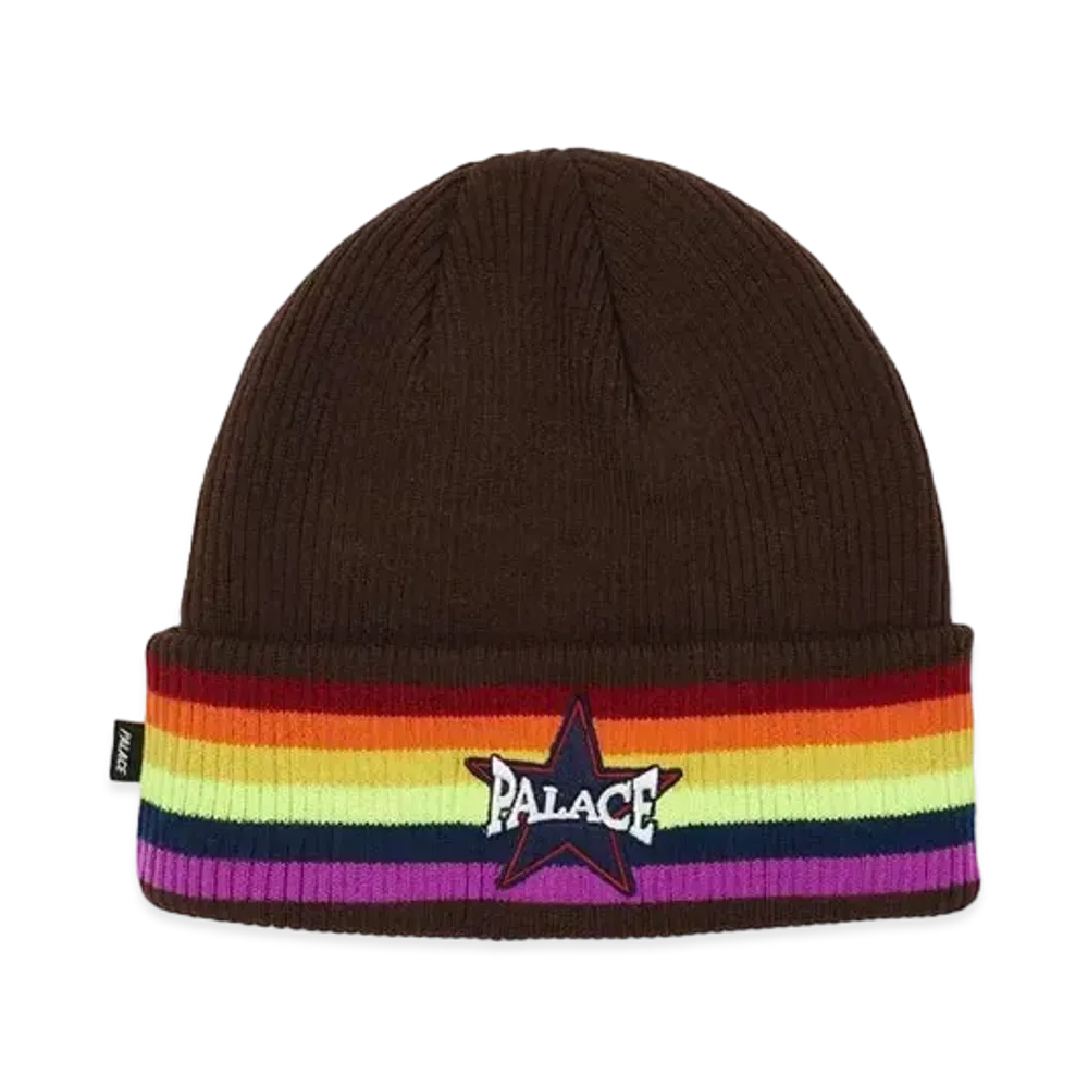 PALACE RAINBOW BEANIE "Brown"