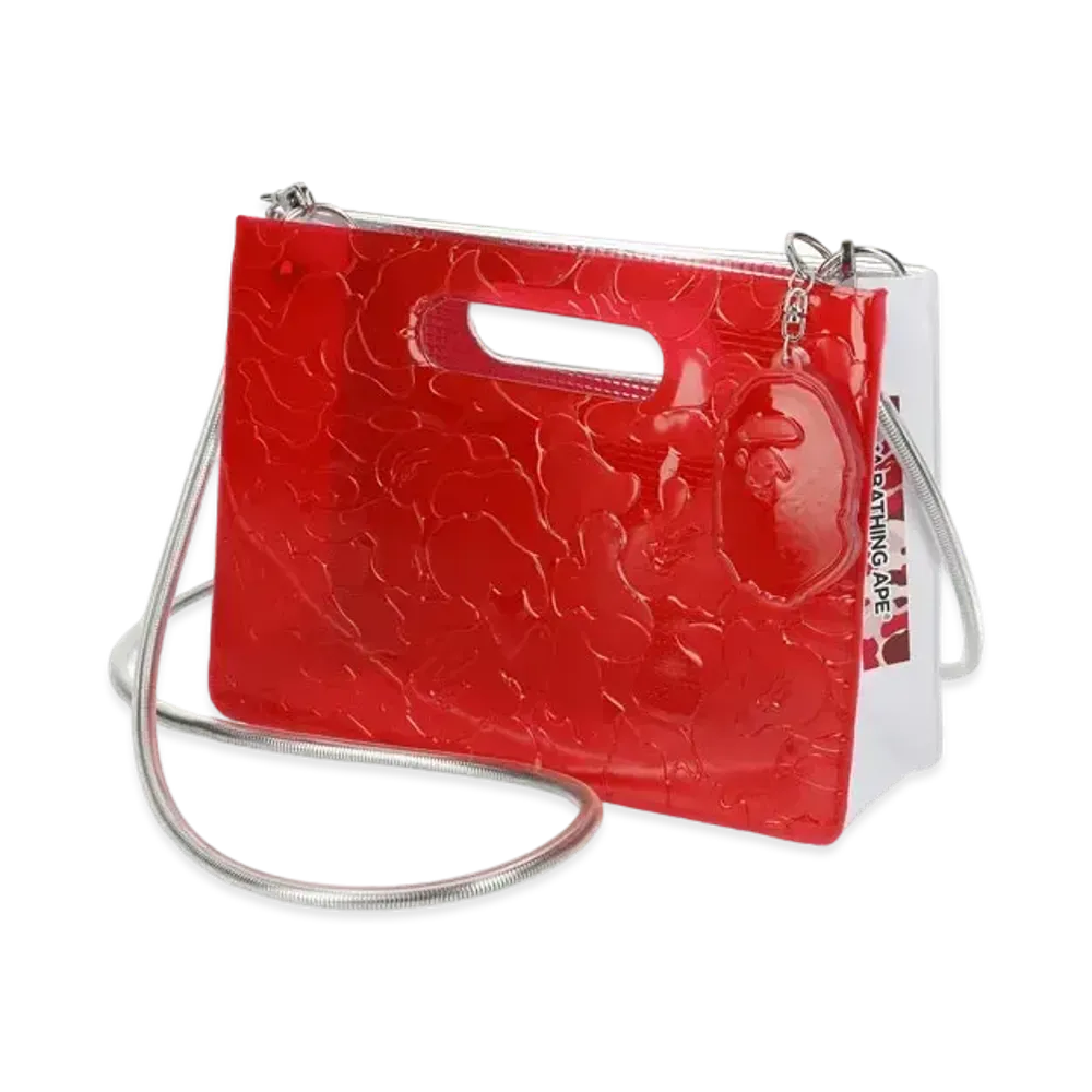 A BATHING APE x nana-nana A5 Horizontal Bag Hiroshima Store Exclusive "Red"