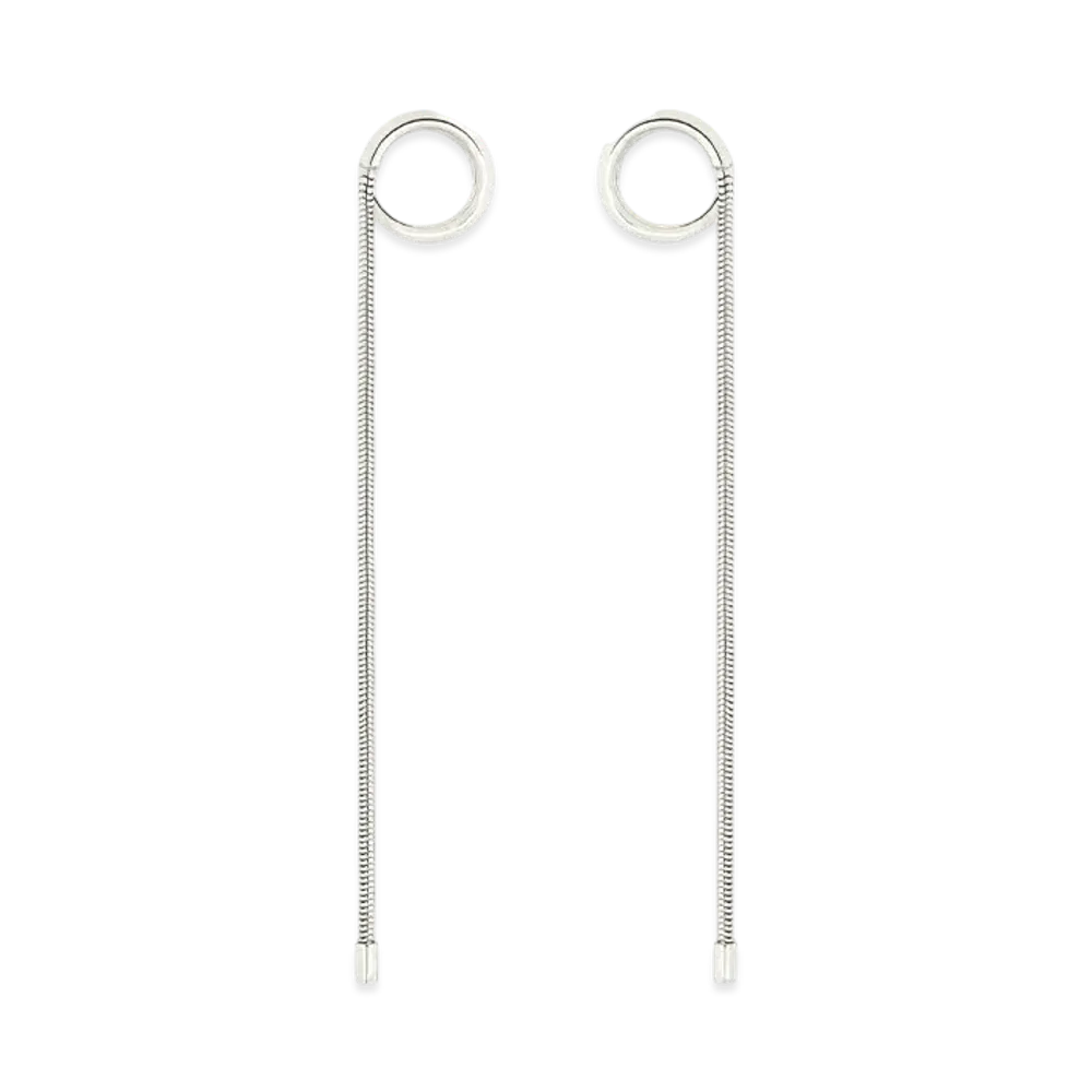 Courreges Holy Chained Earrings "Silver"