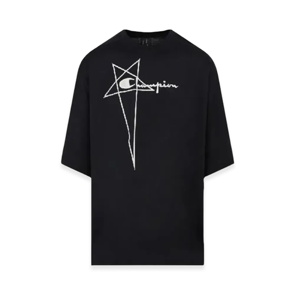 Rick Owens x Champion Logo Print T-Shirt "Black"
