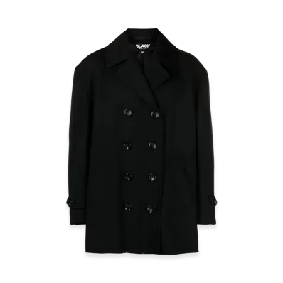 BLACK COMME des GARCONS Damaged Double Coat "Black"