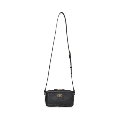 Valentino Women's Leather Vlogo Crossbody Bag "Black"