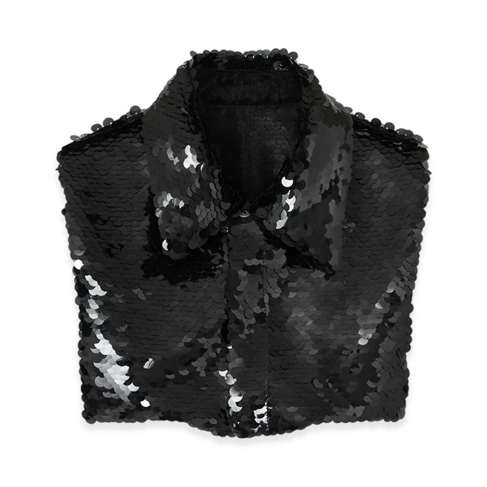 UNDERCOVER Sequin Collar "Black"