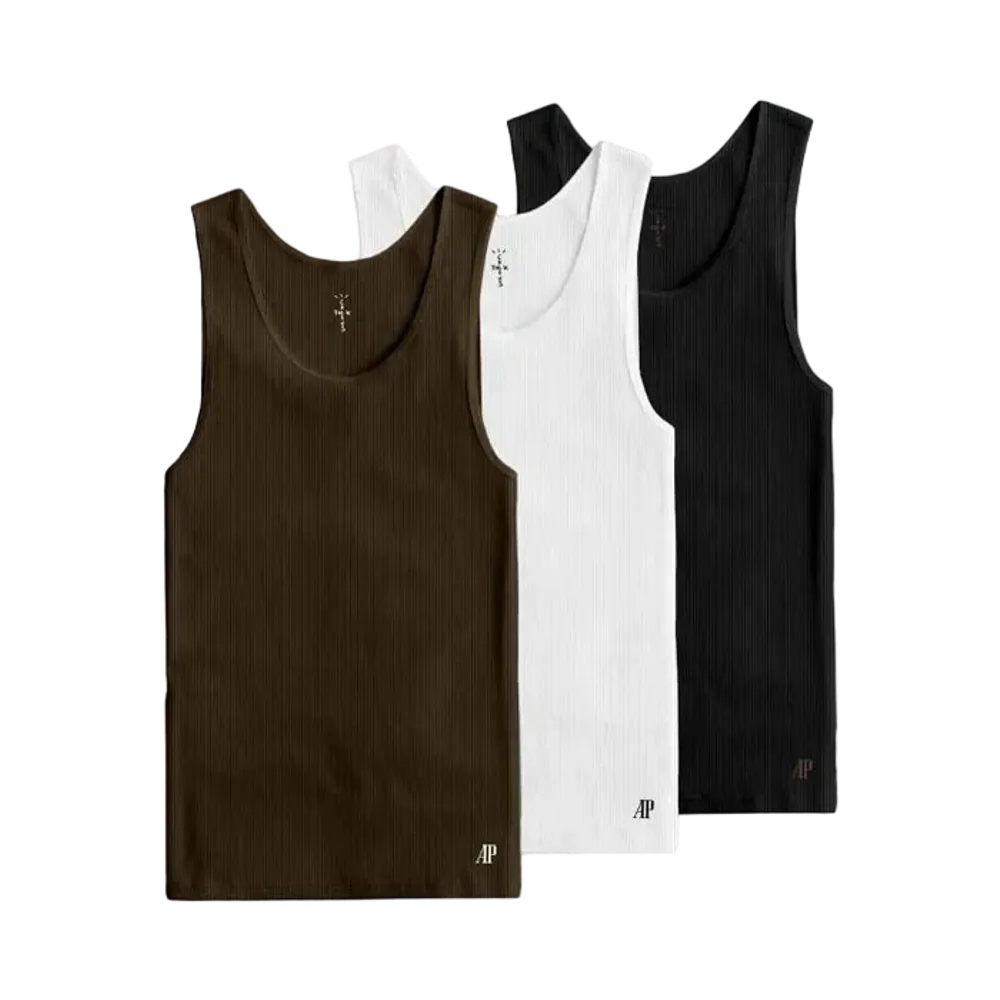 Travis Scott Cactus Jack x AP Logo 3-Pack Tank "Multi"