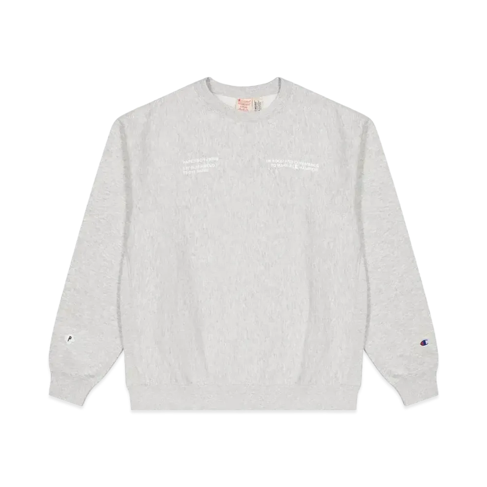 Champion x PAPERBOY x BEAMS Crew Neck Sweatshirt "Gray"