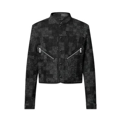Louis Vuitton Denim Bouclette Flight Jacket "Noir"