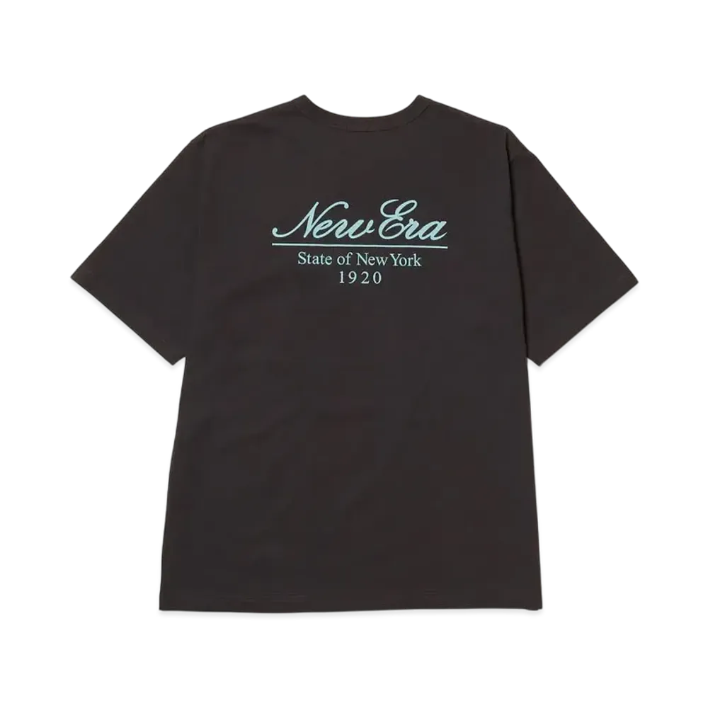 NEW ERA Short Sleeve Washed Cotton T-shirt Classic Script Logo "Sumikuro"