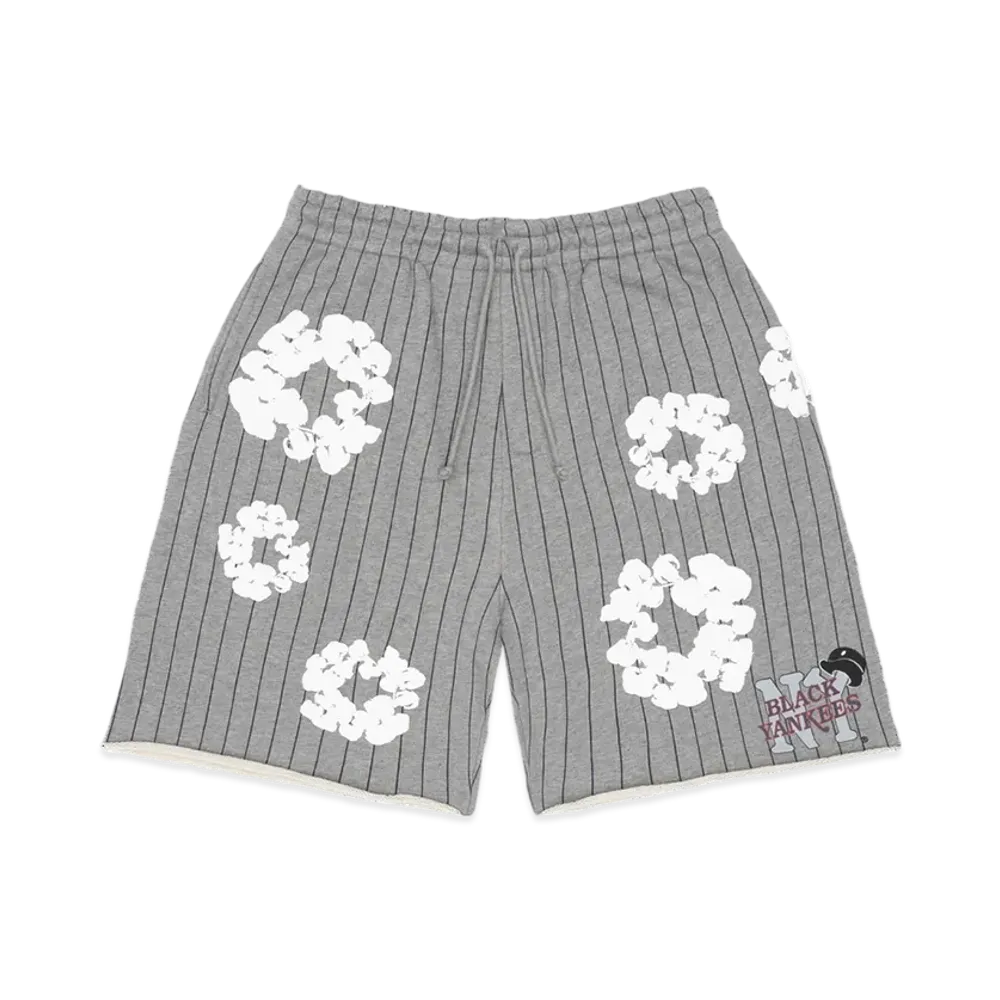 DENIM TEARS Pinstripe Wreath Sweatshorts "Grey"