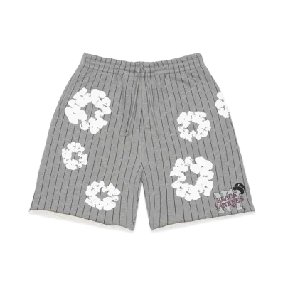 DENIM TEARS Pinstripe Wreath Sweatshorts "Grey"