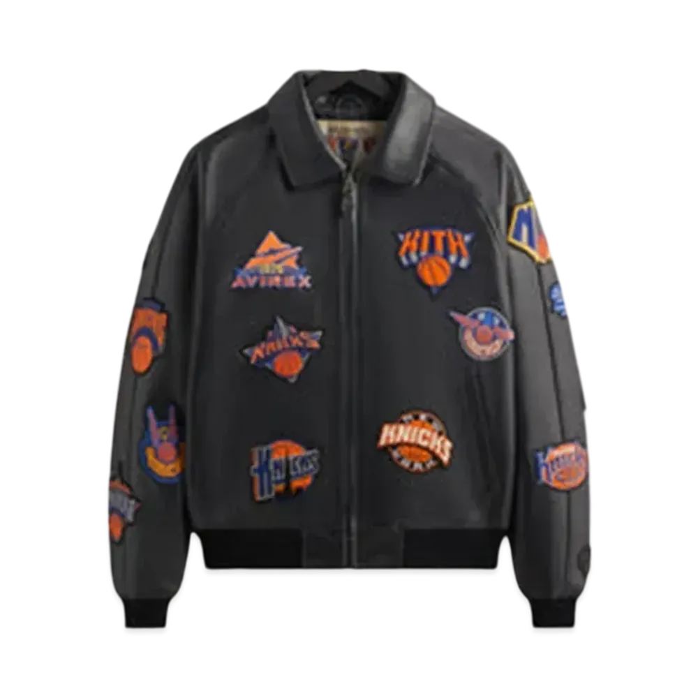 Kith x AVIREX for New York Knicks Icon Jacket "Black"