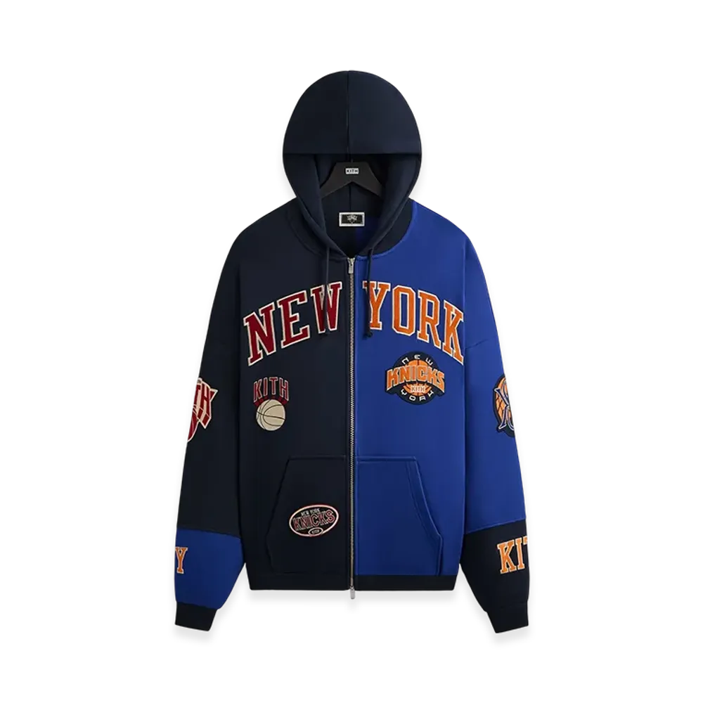 Kith x the New York Knicks Mash Up Braxton Vintage Hoodie "Nocturnal"