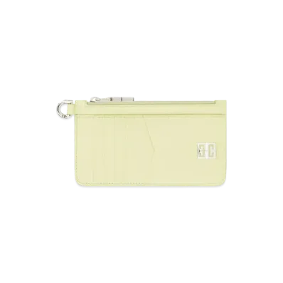 GIVENCHY 4G Zipped Cardholder in Box Leather "Avocado Green"