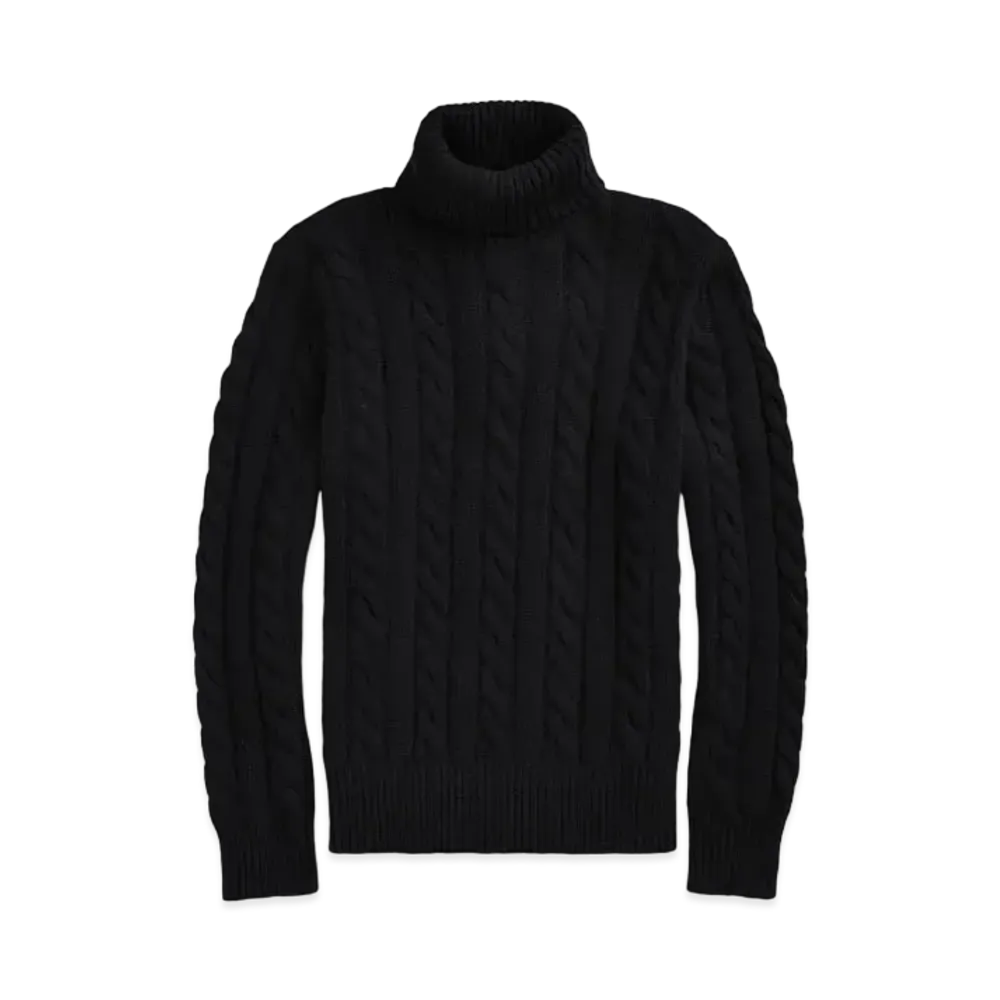 Polo Ralph Lauren Cable-Knit Wool-Cashmere Sweater "Black"
