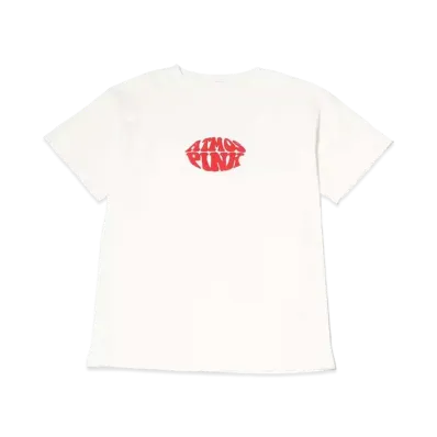 atmos pink Foam Logo Print Big T "White"