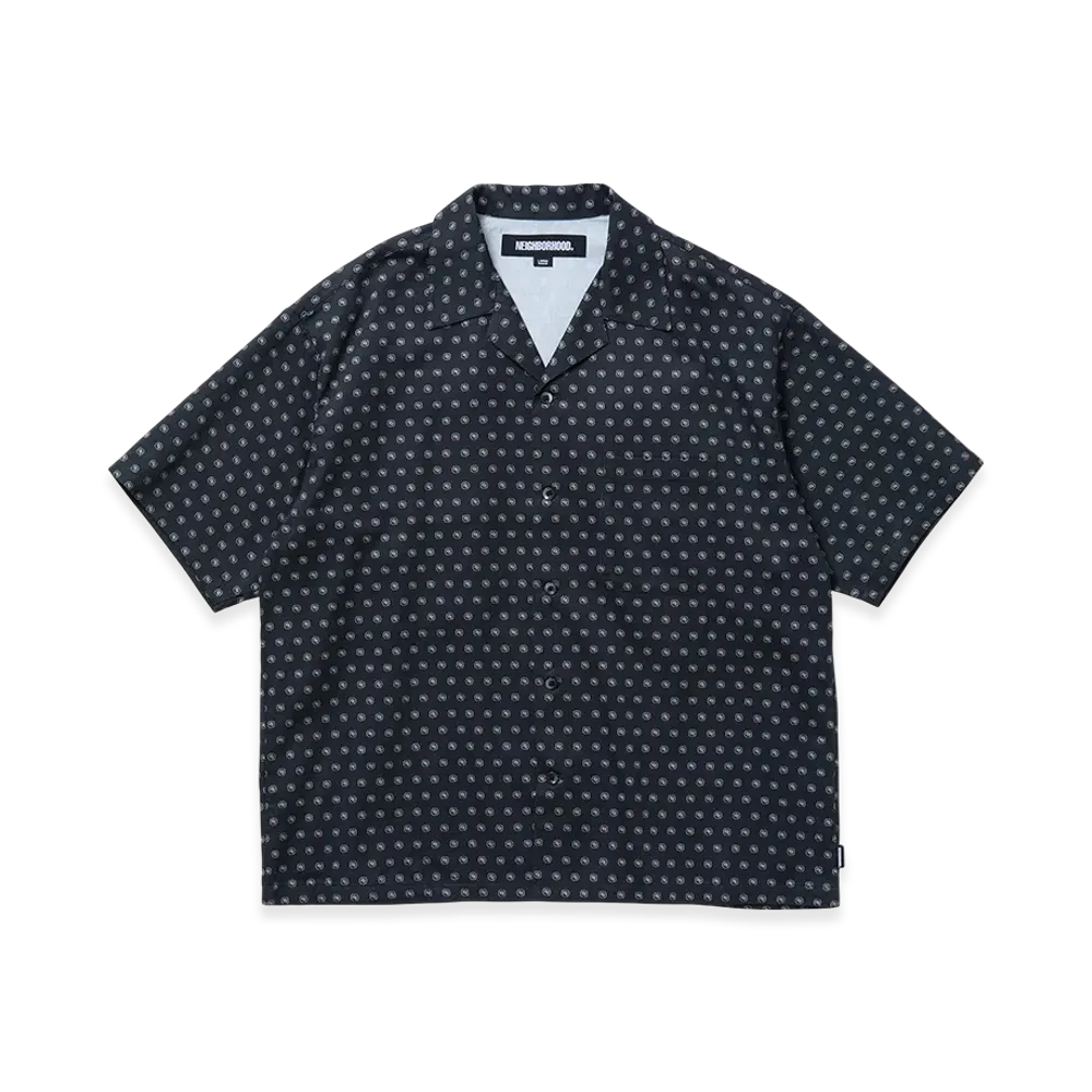 NEIGHBORHOOD Monogram Pattern Hawaiian Shirt SS "Black"