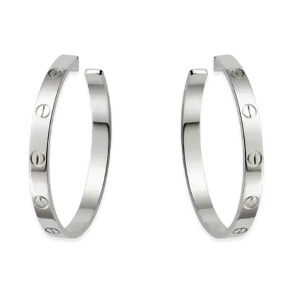 Cartier Love Earrings "White Gold"