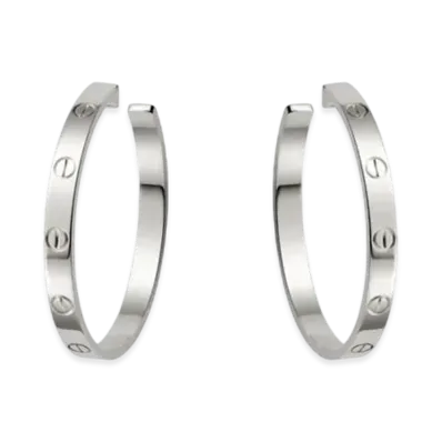 Cartier Love Earrings "White Gold"