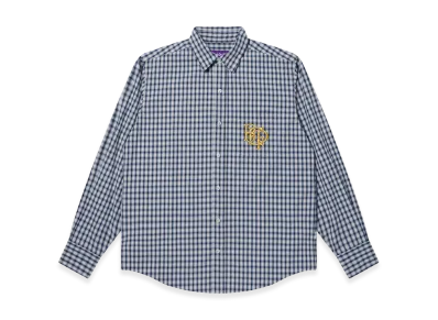 BlackEyePatch Royal Emblem Checked Shirt "Blue"