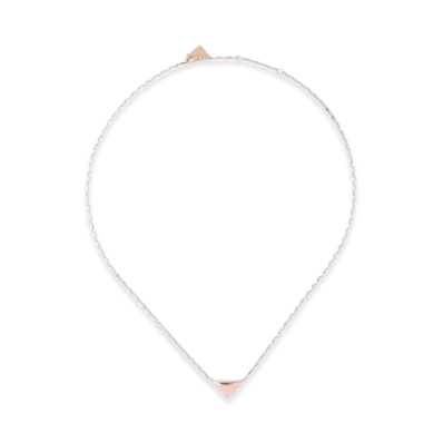 PRADA Eternal Gold Necklace in Pink Gold with Mini Triangle Pendant