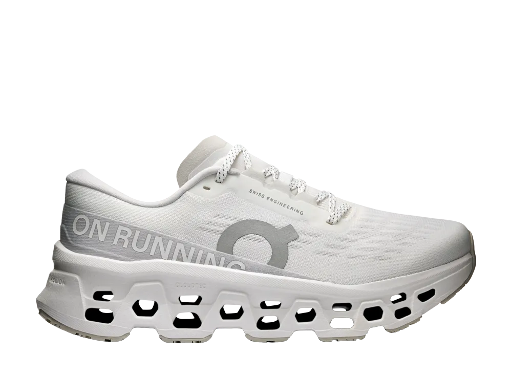 On Women's Cloudmonster 3 "White/Wolf"