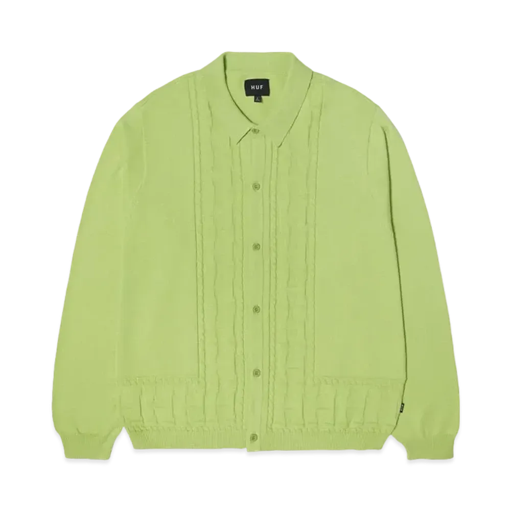 HUF Fall 24 Towner Long Sleeve Knit Top "Pistachio"
